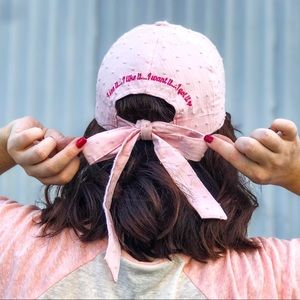 Pink Baseball Hat Adjustable Bow Ariana Grande